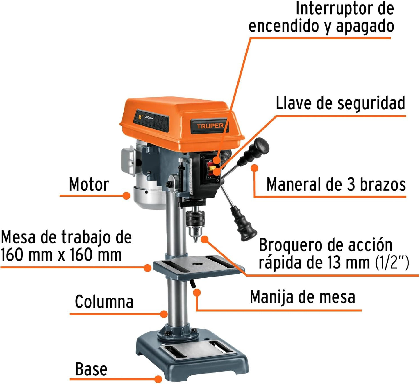 Taladro de Banco - Truper - Tapi 8